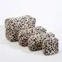 Low MOQ Stock Women Fashion Printed Leopard Makeup Bag Cosmetic Zipper Bag