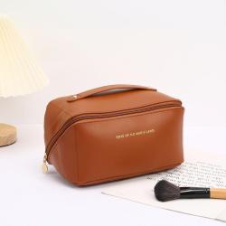New Arrival Big Capacity multi-functional toiletry waterproof Pouch Soft PU Custom Cosmetic Bag For Women