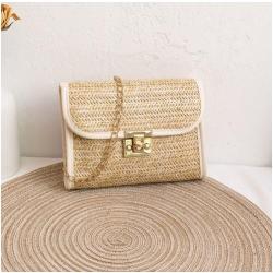 ZF354 Women's Bags One Shoulder Bag Summer Straw Weaving Beach Bag For Women Handmade Fashion Women Casual Crossbody Handbag
