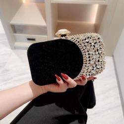 Hot Sale Bridal Wedding Clutch Purse  Luxury Party velvet Evening Bag