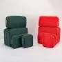 Keymay Hot Sale 27 Colors Personalized Embroidery Chenille Letter Patches Cosmetic Case Bag Christmas Pouch Christmas Makeup Bag