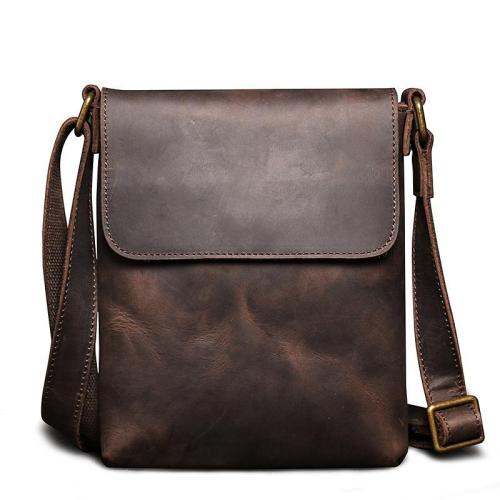 XL311 Genuine Leather Multi-layer Large Capacity Messenger Bag Wear-resistant Durable Bag First Layer Cowhide Men's Shoulder Bag