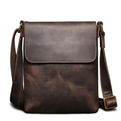 XL311 Genuine Leather Multi-layer Large Capacity Messenger Bag Wear-resistant Durable Bag First Layer Cowhide Men's Shoulder Bag