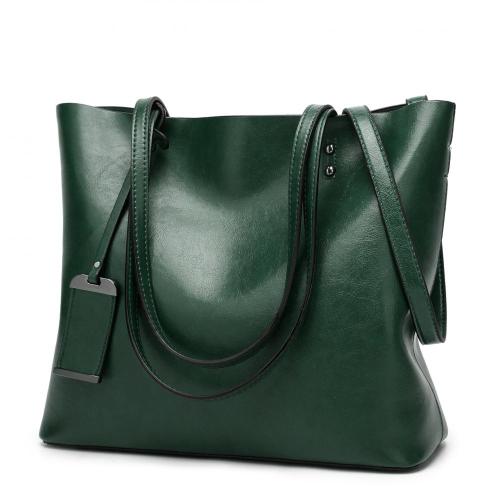 Factory low price custom design 2024 tote bags fashion green pu leather handbags shoulder messenger handbags for ladies
