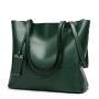 Factory low price custom design 2024 tote bags fashion green pu leather handbags shoulder messenger handbags for ladies