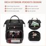 LOVEVOOK 17in luxury design backpack custom logo women's waterproof casual laptop backpacks school new PU vegan leather backpack