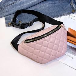 2024 Customized Quilted PU Leather Crossbody Fanny Pack For Women Embroidery