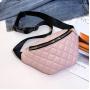 2024 Customized Quilted PU Leather Crossbody Fanny Pack For Women Embroidery