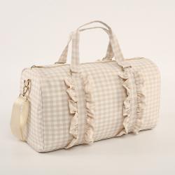 Guaranteed Quality Wholesale Custom Girls Student Backpack Zipper Pouch Custom Duffle Bags Plaid Lace Blue Duffle Bag