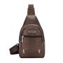Custom Logo PU Chest Bag Men'S Mobile Phone Wallet Travel Outdoor Hiking Crossbody Bag