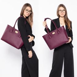 Lovevook women 15.6 Inch Laptop Briefcase Shopping Handbag Ladies Shoulder Large Work Zipper Multi-purpose Leather Tote Bag lady
