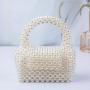 custom resin New Mini Colorful Small Square Handmade Beaded Acrylic bag Fashion Handbag for Women 2024
