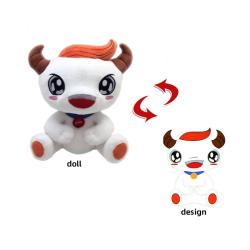 custom plushie soft stuffed animal art Festival gift Purple demon wholesale Promotional bulk company logo plush toys