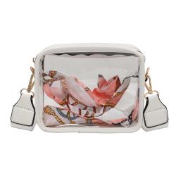 Fashion Custom Shoulder Strap Clear Crossbody Bag Transparent PVC Women Bag Custom Ita Bag