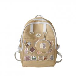 Fashion customized nylon Ita bag clear transparent girls shoulder backpack bag
