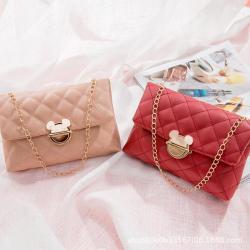 Women's Fashionable PU Chain Crossbody Purse Bag Small Flap Shoulder Bags Flap with Single Strap Portable Chain Women Handbags