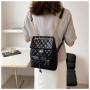 Backpack Spring New Fashion Embroidered Thread Diamond Grid Small Backpack
