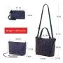 LOVEVOOK Wholesale Holographic Reflective Tote Bag Clutch Wallet Shoulder Bags Set Geometric Luminous Women Purses and Handbags