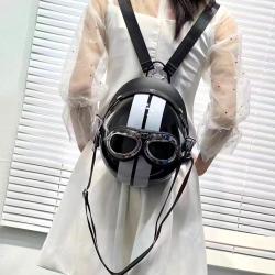2024 New helmet bag Funny cute fashion street popular backpack Women crossbody handbag ladies Cool girl Cool boy backpack 23 cm