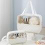 Custom Logo Transparent Make Up Bag Portable Beauty 3pcs Clear Makeup Set Bag Organizer trousse de toilette voyage