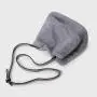 2024 Custom Faux Mink Fur Bucket Bag Handbag For Women Luxury Purse With Shoulder Strap