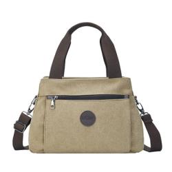 Retro Large Capacity Multi Compartment One Shoulder Canvas Bag Custom Vintage Canvas Crossbody Tote Bag