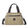 Retro Large Capacity Multi Compartment One Shoulder Canvas Bag Custom Vintage Canvas Crossbody Tote Bag