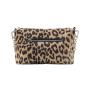 Winter collection leopard bag hot selling new design moon shape handbag with metal chain