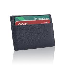 High quality pu credit card holder men mini wallet rfid blocking leather business card holder