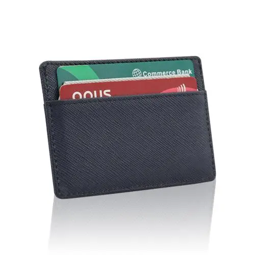 High quality pu credit card holder men mini wallet rfid blocking leather business card holder