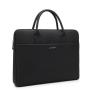 HR157 Wholesale Customized Logo Portable Zipper File Bags Oxford Cloth Black Briefcase for Men Office Data Bag Meeting Package