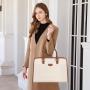 LOVEVOOK canvas leather office tote hand bags for women ladies bulk business briefcase large capacity laptop handbag  for work