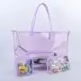 Low MOQ 10 Bright Colors Waterproof Beach Tote Large Clear PVC Handbag Women PVC Tote Bags Transparent Bag
