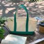 Modern Color Contrast Design Canvas Tote Bag Ladies Fashion Handbags Leisure Hand Bags Cheap Cotton Canvas Tote Bag