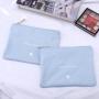 High Quality Custom Logo Printing Canvas Zipper Cosmetic Travel Pouch 8oz Cotton Makeup Bag