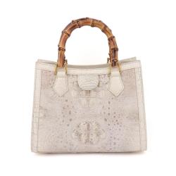 Sac A Main Lux Bolsa De Mano Custom New Style Bamboo Handle Genuine Crocodile Leather Women Handbags Shoulder Crossbody Bags