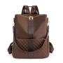 2024 New Korean Trend Oxford Cloth Women's Backpack Nylon Checkered Stitching Fashion Shoulder Bag Backpack