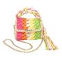 sac tendance 2024 Rope Crochet Bag Handmade Metal Chain Clutch Designer Knitting Crossbody Bags Women Woven Chunky Knit Purse