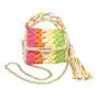 sac tendance 2024 Rope Crochet Bag Handmade Metal Chain Clutch Designer Knitting Crossbody Bags Women Woven Chunky Knit Purse