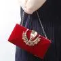 Wholesale  Leaf clip elegant evening bag  diamonds ladies bag Bridal Dress black clutch bags luxury handbags for women