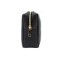 Custom Eco Saffiano PU leather Cosmetic Bag Small Zipper Pouch Travel Make Up Bag Organizer