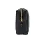 Custom Eco Saffiano PU leather Cosmetic Bag Small Zipper Pouch Travel Make Up Bag Organizer