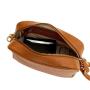 Leather zipper camera bag women's leather square crossbody shoulder bag strap bag