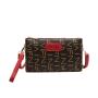 Ladies handbag 2024 ladies printed shoulder crossbody bag fashion casual mobile phone bag double zipper wallet
