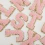 Wholesale DIY Varsity Felt Glitter Letter Embroidery Patch Self Adhesive Custom Chenille Patches For Backpack Bag