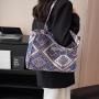 High School Large Capacity Ethnic Style Tote Bag Female Instagram New FashionShoulder-Carrying Bag