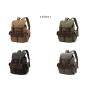 15.6 Inch Vintage Camping Outdoor Waterproof Travel Hiking School Bags Casual Sports Laptop Canvas Rucksack Backpack For Men
