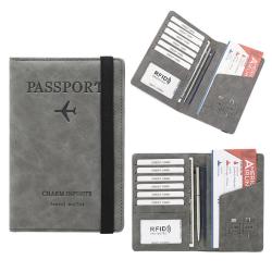 OEW205 PU Leather Travel Passport Holder Cover RFID Passport Holder Cover Wallet Wallet With Card Case Ticket Slot