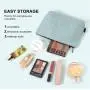 Custom Logo Zipper Makeup Bag Corduroy Cosmetic Organizer Toiletry Bag Travel Portable Make Up Wash Bag