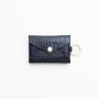 customised id card holder id clutch pocket credit card wallet envelope shape leather key chain card holder
